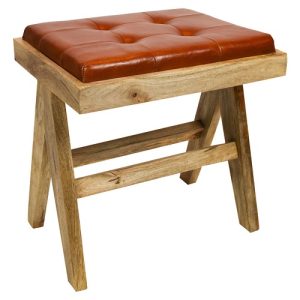 Hocker Roef - Bruin - Leder