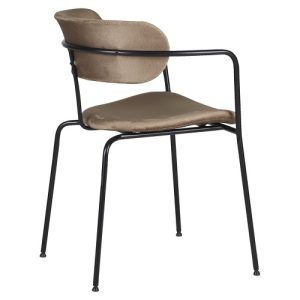 Alternative view of Armstoel Olivia - Oud Taupe - Velours