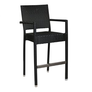 Terrasbarkruk Mezza - Arm - Zwart