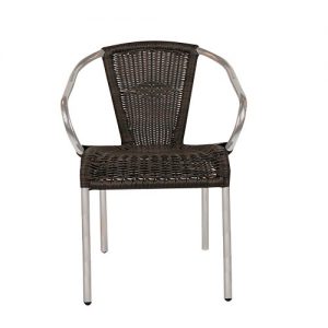 Alternative view of Terrasstoel Kannet – Coffee – Aluminium