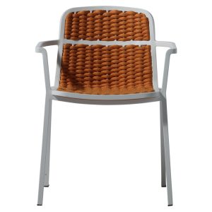 Alternative view of Terrasstoel Tora - Wit/Oker