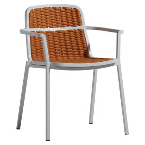 Terrasstoel Tora - Wit/Oker