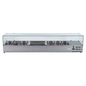 Select Cuisine Gekoelde Opzetvitrine VRX1800-330G  - RVS - GLAS