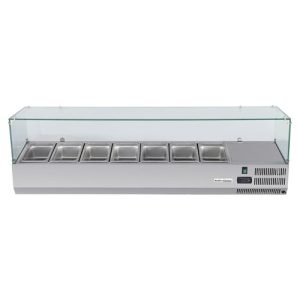 Select Cuisine Gekoelde Opzetvitrine VRX1400/330G  - RVS - GLAS