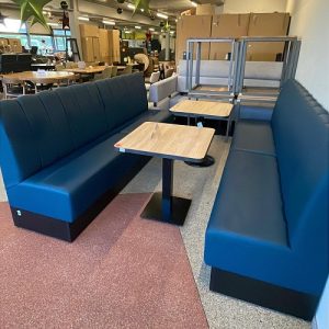 Bank – Blauw – 150cm – Kunstleder - OUTLET