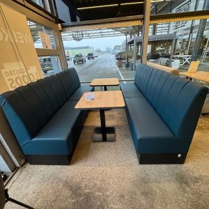 Bank – Blauw – 120cm – Kunstleder - OUTLET