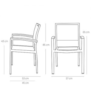 Alternative view of Higold 647816 Terrasstoel Heck Arm wit