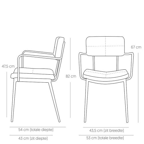 Armstoel Teddy – Antraciet – Kunstleer - Afbeelding 7