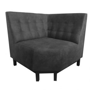 Bank Viggo – Antraciet – Hoek – Kunstleer