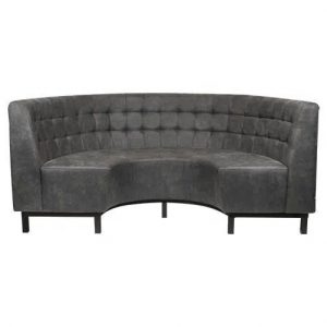 Bank Viggo – Antraciet – Rond – Kunstleer