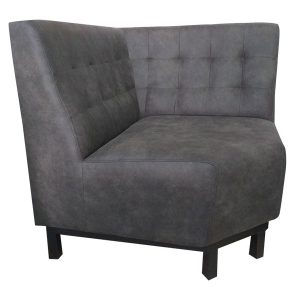 Alternative view of Bank Viggo – Antraciet – Hoek – Kunstleer