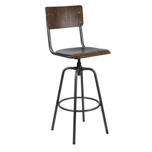 Barkruk Skool – Draaibaar – Bruin – Hout