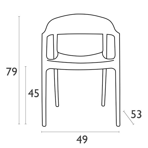 Terrasstoel Carmen – Wit – Polypropyleen - Afbeelding 6