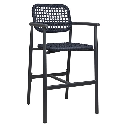 Charly Terrasbarkruk - halfhoog 65CM - Charcoal/Navy
