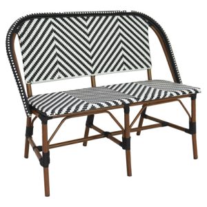 Terrasbank Toby - Zwart/Wit