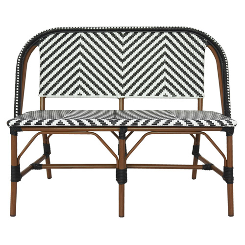 Terrasbank Toby - Zwart/Wit - Afbeelding 4