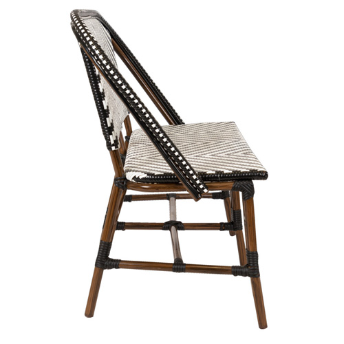 Terrasbank Toby - Zwart/Wit - Afbeelding 3