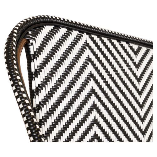 Terrasbank Toby - Zwart/Wit - Afbeelding 2