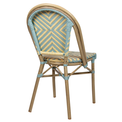 Terrasstoel Toby - Licht Bamboe - Blauw/Beige - Afbeelding 5