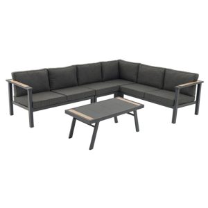 BOULIA LOUNGESET - 5-DELIG - ANTRACIET