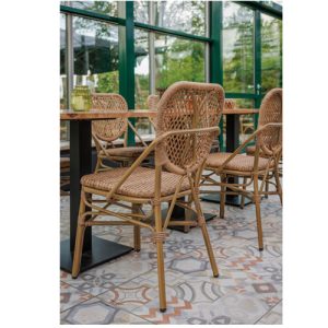 Alternative view of Terrasstoel Mende - Bruin