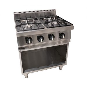 Kookunit 4-pits met open onderstel - C8070G + OS8070