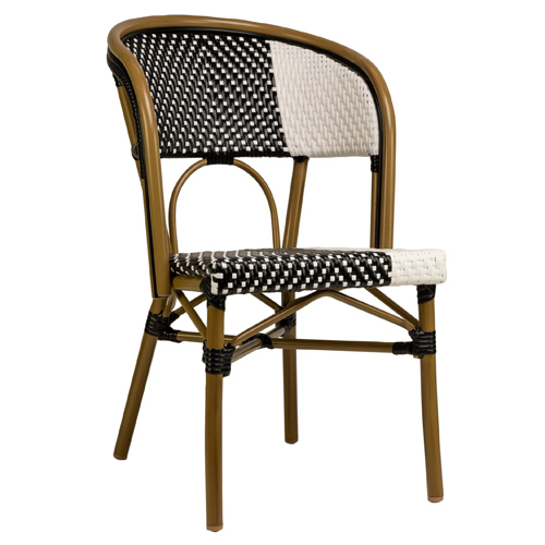 Terrasstoel Santa Cruz - Zwart/Wit