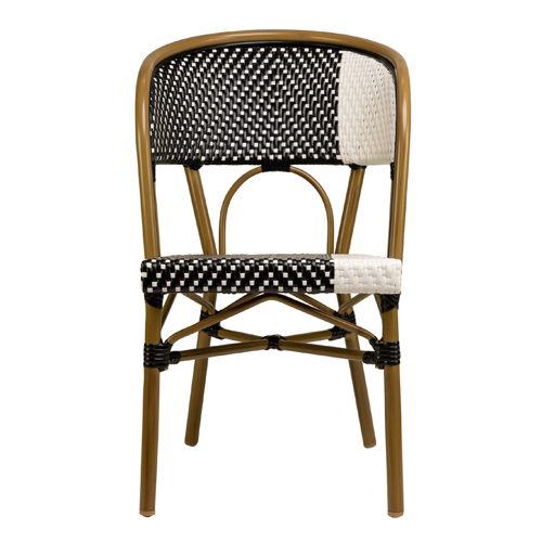 Terrasstoel Santa Cruz - Zwart/Wit - Afbeelding 2