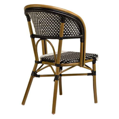 Terrasstoel Santa Cruz - Zwart/Wit - Afbeelding 3