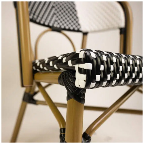 Terrasstoel Santa Cruz - Zwart/Wit - Afbeelding 4