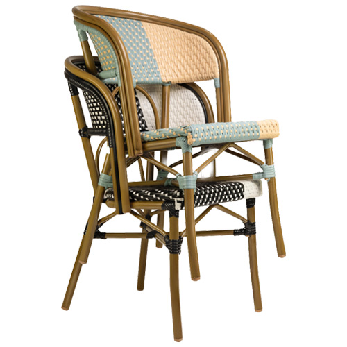 Terrasstoel Santa Cruz - Blauw/Beige - Afbeelding 2