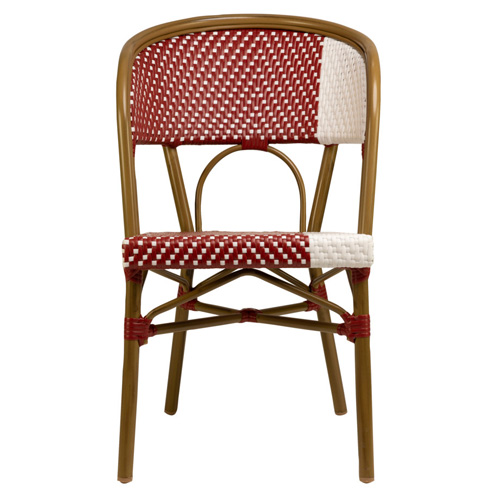 Terrasstoel Santa Cruz - Rood/Wit - Afbeelding 3