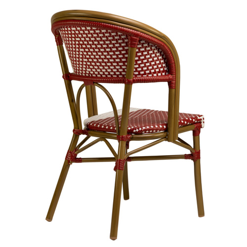 Terrasstoel Santa Cruz - Rood/Wit - Afbeelding 4