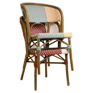 Alternative view of Terrasstoel Santa Cruz - Rood/Wit