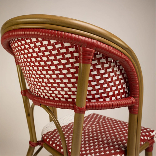 Terrasstoel Santa Cruz - Rood/Wit - Afbeelding 7