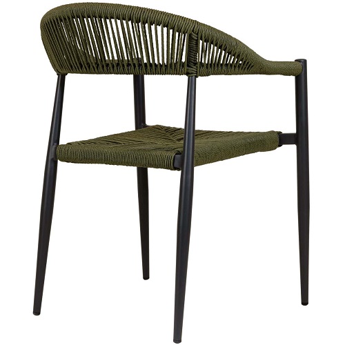 Jonah Terrasstoel - Charcoal/Groen - Afbeelding 2