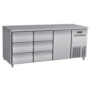 Select Cuisine Koelwerkbank - 418 liter - CC3160-1/3 - 1 deurs - 6 lades