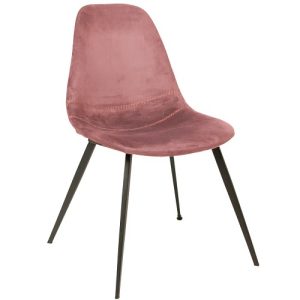 Stoel Logan – Roze – Velours