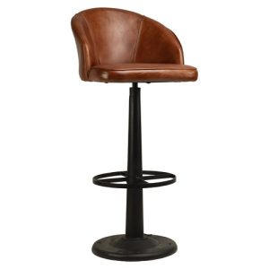 Barkruk Rayce - Metaal - Leder