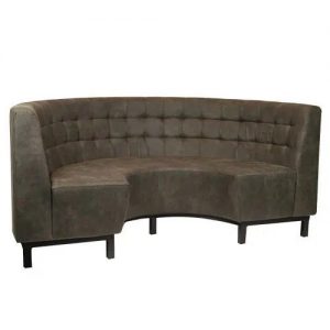 Bank Viggo – Smoke – Rond – Kunstleer