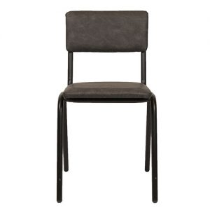 Alternative view of Stoel Skool – Antraciet – Kunstleer