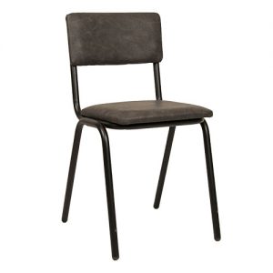 Stoel Skool – Antraciet – Kunstleer