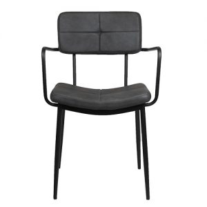 Alternative view of Armstoel Teddy – Antraciet – Kunstleer