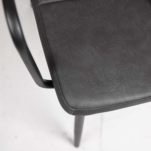 Armstoel Teddy – Antraciet – Kunstleer - Afbeelding 6