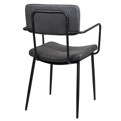 Armstoel Teddy – Antraciet – Kunstleer - Afbeelding 4