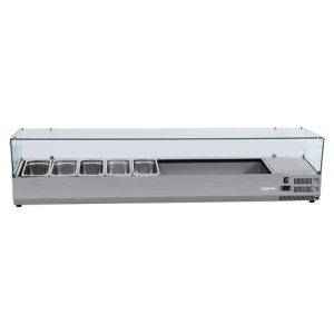 Select Cuisine Gekoelde Opzetvitrine VRX1600-330G  - RVS - GLAS