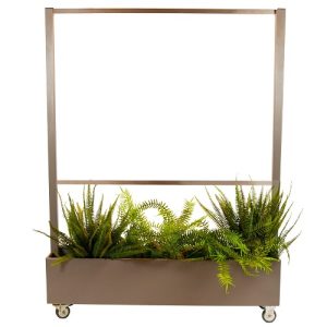 Alternative view of Verrijdbaar windscherm met plantenbak glas